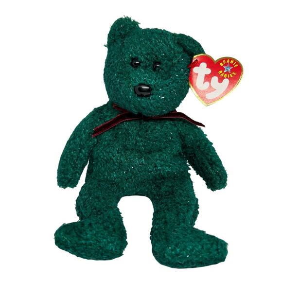 TY BEANIE BABIES 2001 HOLIDAY TEDDY Plush Stuffed Animal - Picture 1 of 7